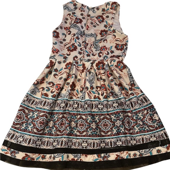 Teeze Me Floral Print Midi Dress - Cream and Red - Picture 1 of 11